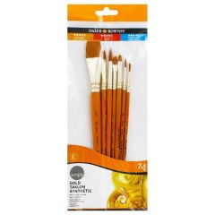 Daler Rowney Taklon Fırça Seti Kısâ Sap 7li 216920700