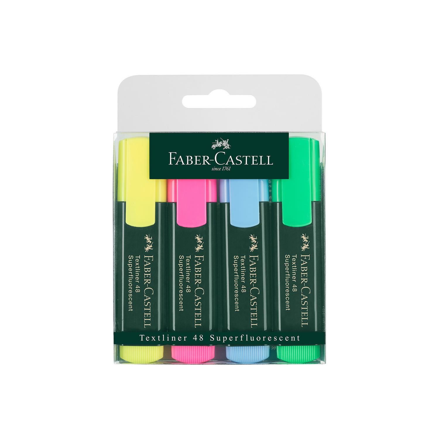 Faber-Castell 1548 Fosforlu Kalem 4 Renk