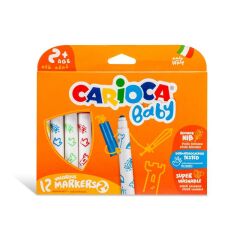 Carioca Süper Baby Yikanabilir Keçeli Boya Kalemi 12li 42814