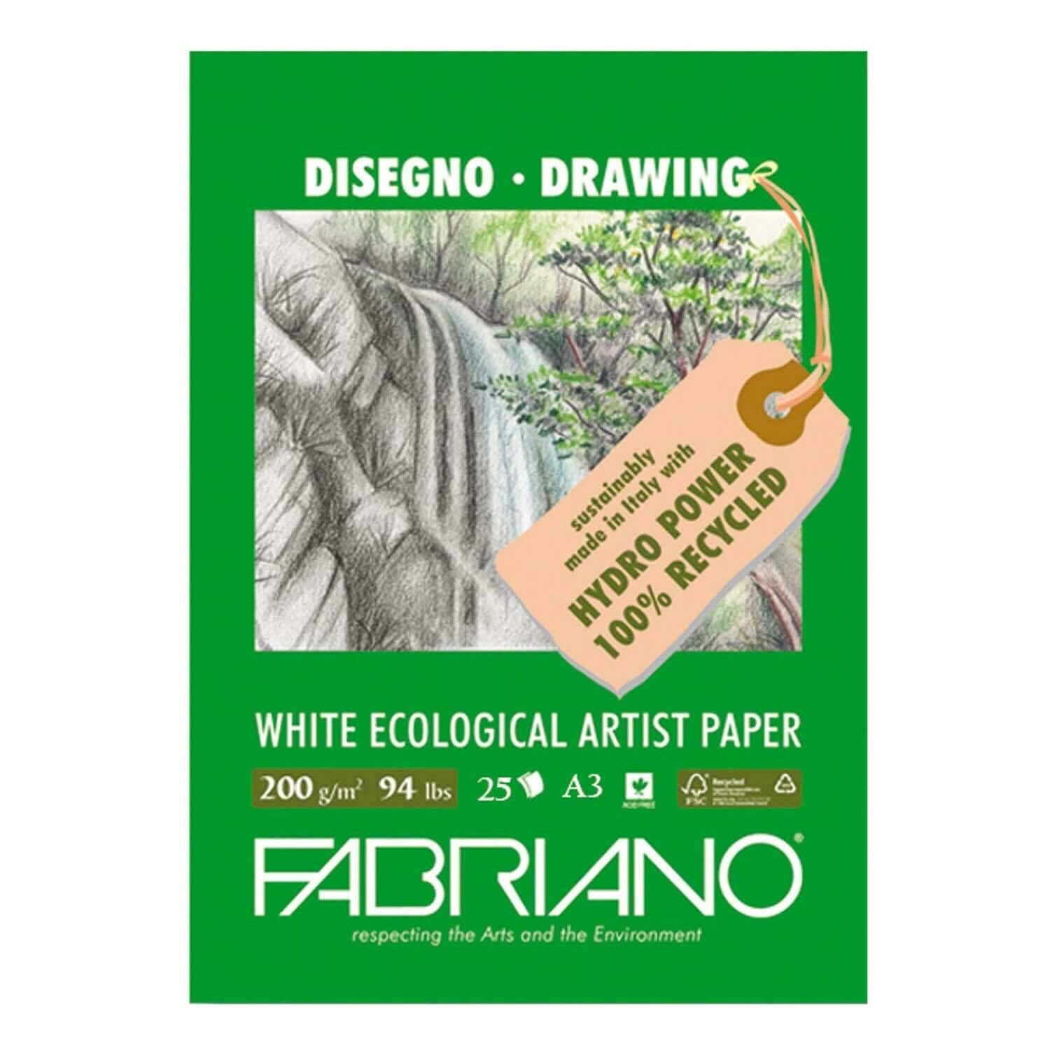 A3 200Gr 25Yp Drawıng Blk.Fabrıano Dısegno Ecologı