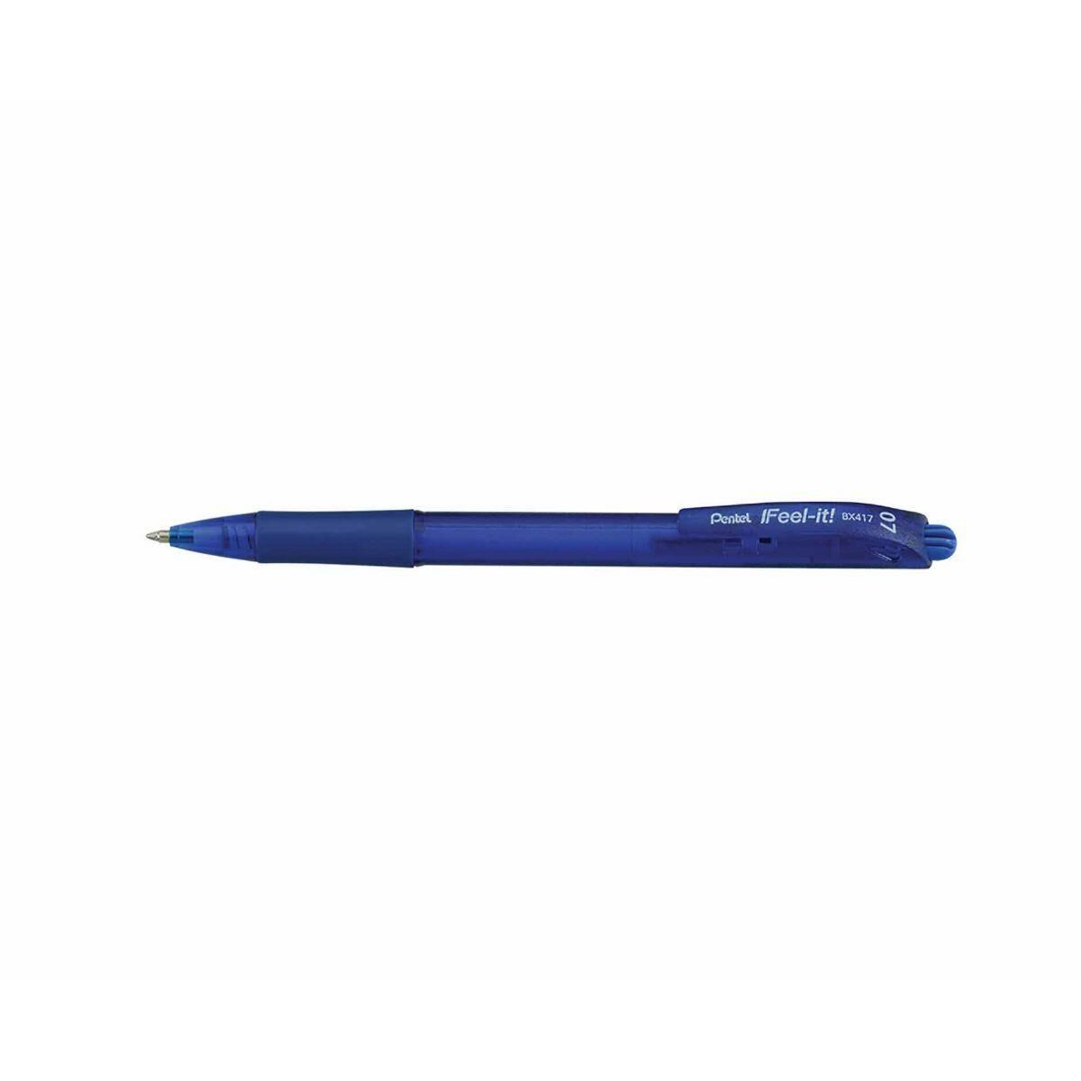 Pentel 0.7mm Yağ Bazlı Mekanizmalı Roller Kalem Mavi BX417-C