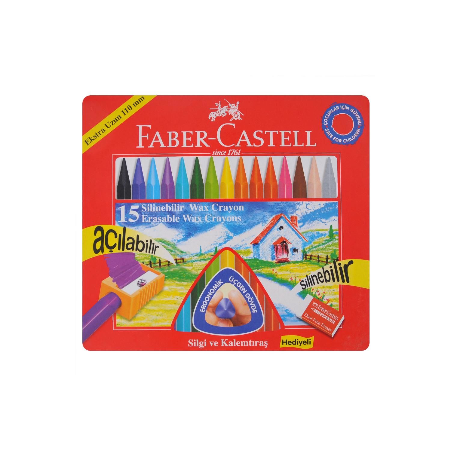 Faber-Castell Silinebilir Wax Crayon Boya 15 Renk