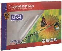 Kraf Laminasyon Filmi Parlak A3 125Mic 100Lü 2123