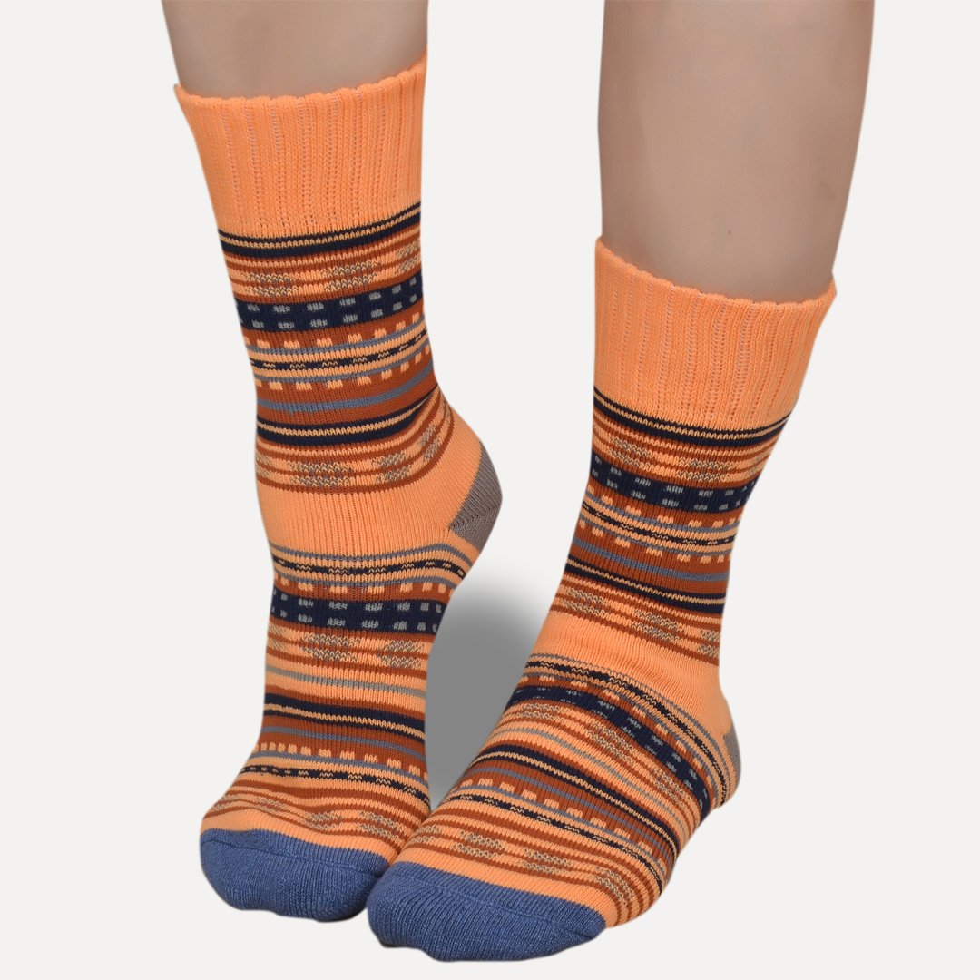 Shocks Kadın Otantik Desen Kalın Havlu Çorap