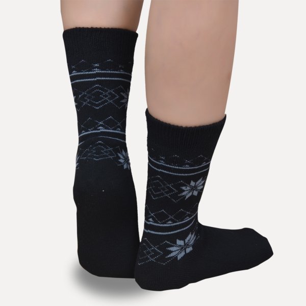 Shocks Kadın Otantik Kar Desen Havlu Çorap
