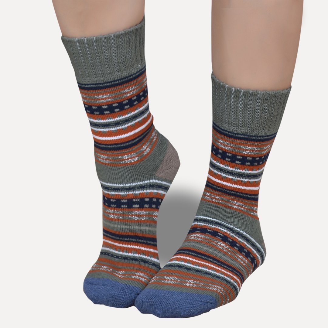 Shocks Kadın Otantik Motif Havlu Çorap
