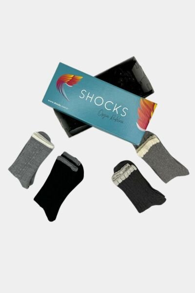 Shocks Kadın 4'lü Kutulu Premium Soft Yün Çorap