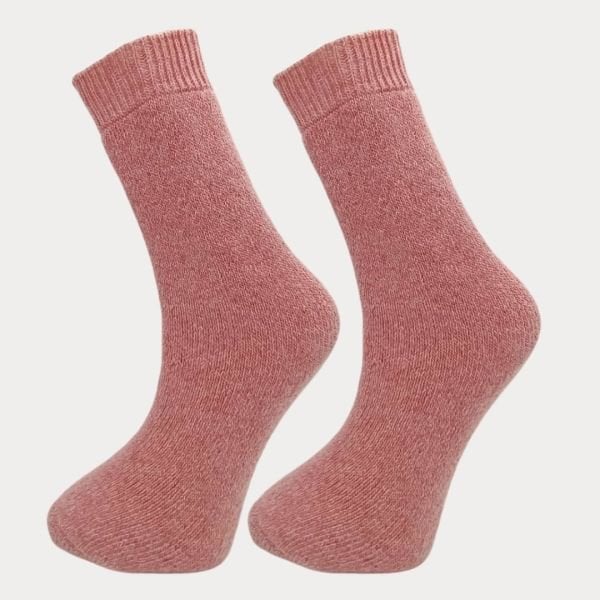 Shocks Tekli Kadın Termal Açık Pembe Kışlık Çorap