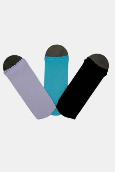 Shocks 3'lü Fırfırlı Mikro Soket Çorap
