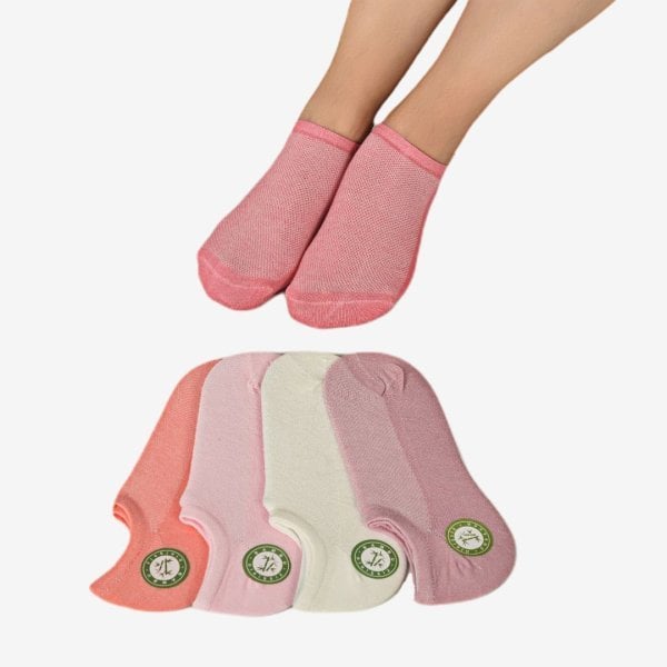 Shocks 5'li Kadın Karışık Renkte Bambu Sneakers Çorap Kutusu