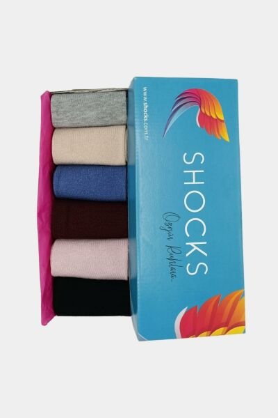 Shocks Kadın 6'lı Premium Dikişsiz Bambu Soket Çorap Kutusu