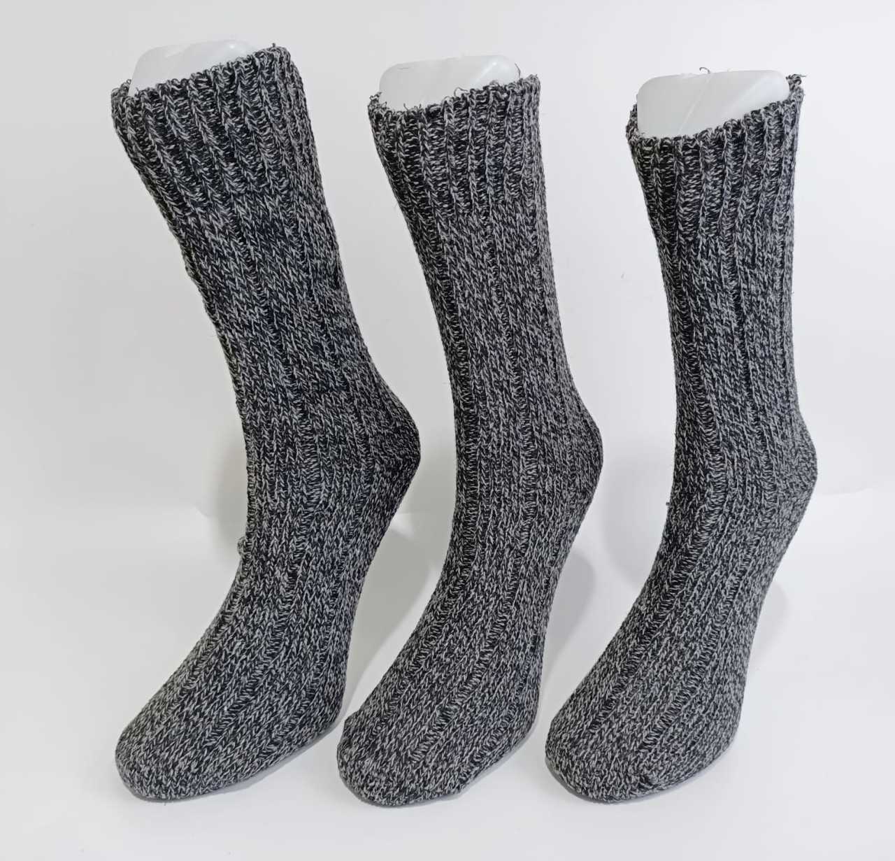Shocks Erkek 3'lü Kışlık Antrasit Fitilli Yün Çorap