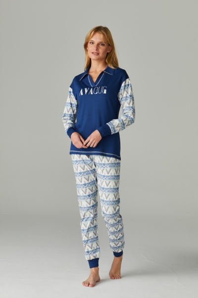 Lucy Gömlek Yaka Kadın Pijama Takımı