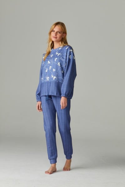 Liva Oversize Kadın Pijama Takımı