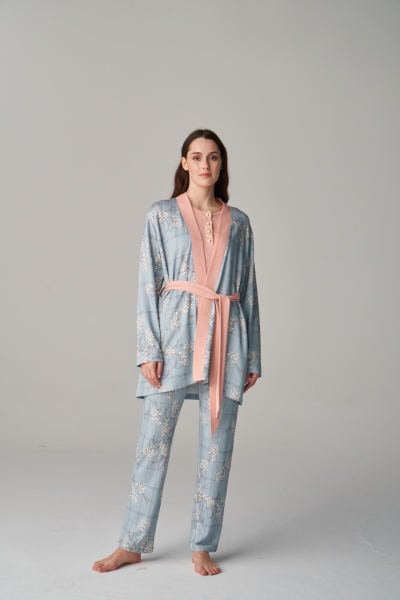 Petit Sabahlıklı Kadın 3'lü Pijama Takımı