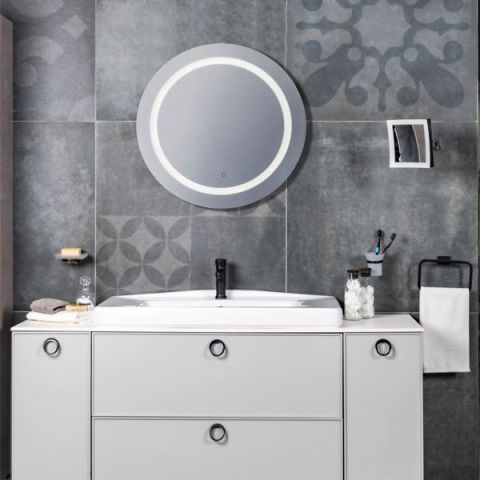 Hafele MIRAGE PLUS LED Banyo Aynası Buğu Çözücülü Ø600mm