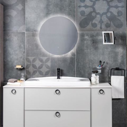 Hafele OASIS PLUS LED Banyo Aynası Buğu Çözücülü Ø600mm