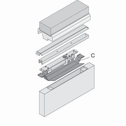 Hafele Yangın Koruma Levhası DCL 34 Gizli Kapı Kapatıcı İçin 2mm