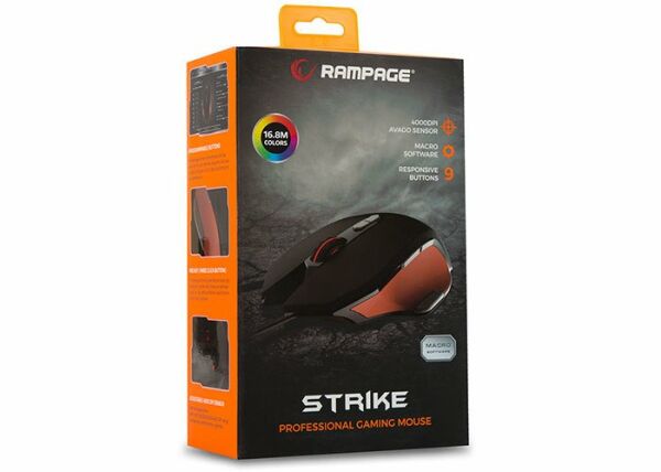 EVEREST RAMPAGE STRIKE SMX-R14 Siyah/Turuncu MOUSE