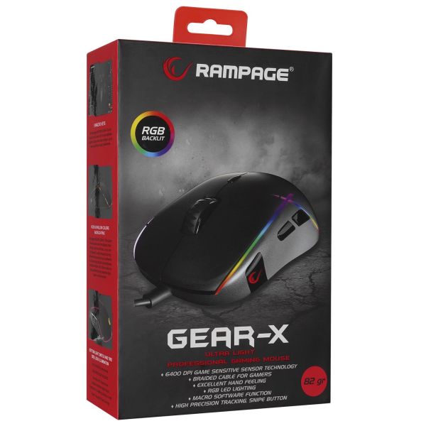 RAMPAGE SMX-R115 GEAR-X IŞIKLI MAKROLU MOUSE