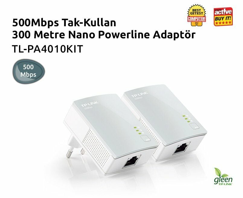TP-LİNK TL-PA4010KIT 500mbps NANO STARTER KİT