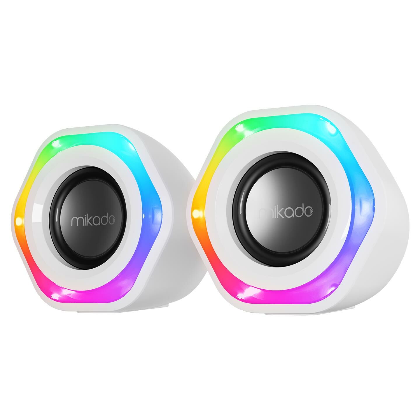 MIKADO MD-176 2.0 3W BEYAZ AYDINLATMALI SPEAKER