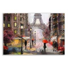 Paris Caddesi Eyfel Kulesi Yağlı Boya Tablosu - FWN134