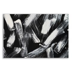 Sanatsal Fırça İzleri Siyah Beyaz Tablosu - BLK122