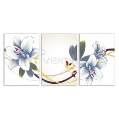 Dekoratif Çiçekler Minimal 3lü Set Tablosu - MNT105