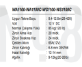 WA1100C HALAT FENERLİ DİK IRGAT 8mm 12v