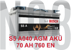 BOSCH S5A AGM - 12V - 70AH - 760CCA