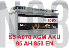 BOSCH S5A AGM - 12V - 95AH - 850CCA