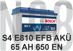 BOSCH S4E - EFB START STOP - 12V - 65AH - 650CCA