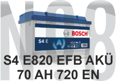BOSCH S4E - EFB START STOP - 12V - 70AH - 720CCA