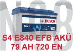 BOSCH S4E - EFB START STOP - 12V - 79AH- 720CCA