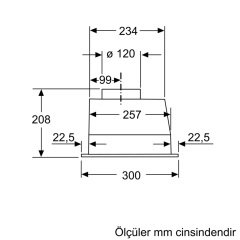 DLN53AA70-Serie | 2 Gömme Aspiratör 53 cm Antrasit Renk