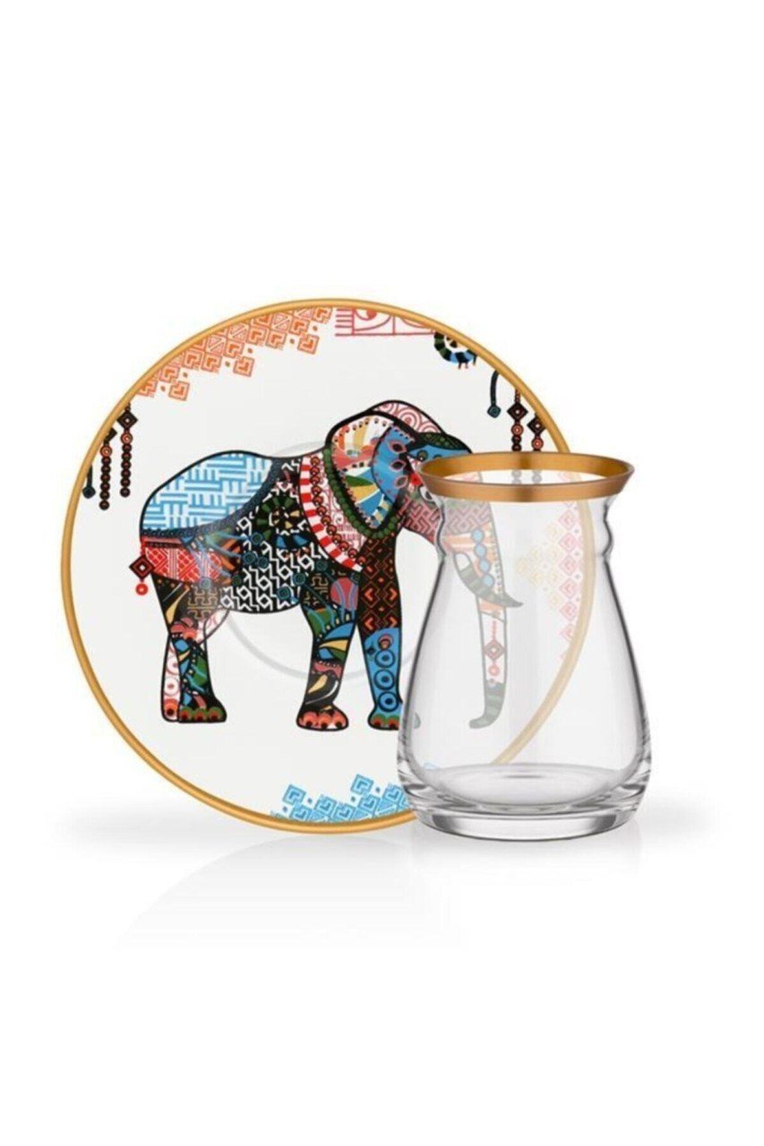 Elephant Beyaz Çay Seti 6'lı