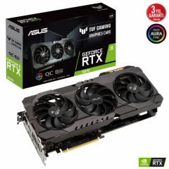 ASUS GEFORCE TUF-RTX3070-O8G-V2-GAMING 8GB GDDR6 256bit 1845MHz OC 2xHDMI 3xDP RGB EKRAN KARTI