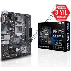 Asus Prime H310M-K R2.0 Intel H310 Lga1151 Ddr4 2666 Dv Anakart