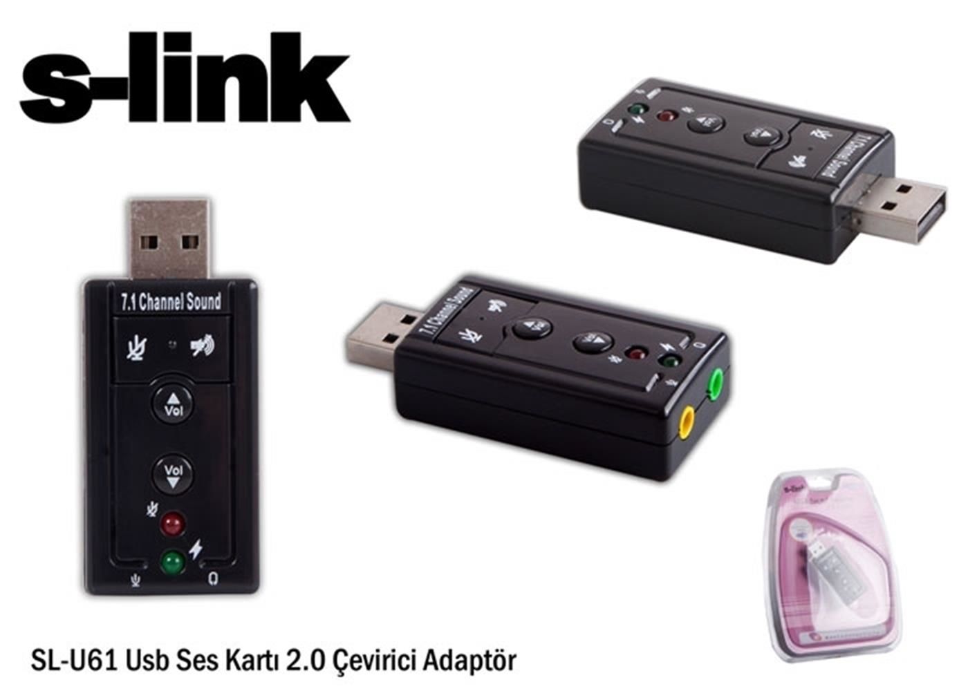 S-link SL-U61 Usb 2.0 Ses Kartı