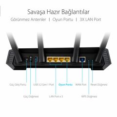 ASUS ROG STRIX GS-AX5400 WIFI6-GAMİNG-Aİ MESH-AİPROTECTİON-TORRENT-BULUT-DLNA-4G-VPN-ROUTER-ACCESS POİNT