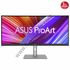 ASUS PA34VCNV CURVED 34.1 3800R VA 3440X1440 (WUHD) 21:9 60HZ 5MS CALMAN VERİFİED USB-C DOCKİNG PD 96W RJ45 ERGONOMİC STAND GREEN SUSTAİNABİLİTY