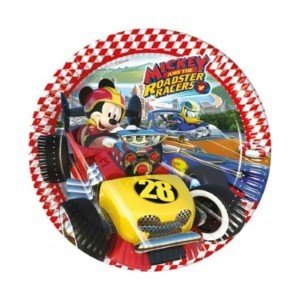 Mickey Mause Roadster Temalı Karton Tabak 23 Cm (8 Adet)
