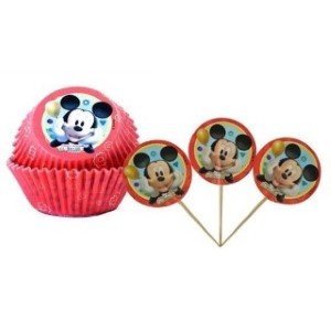 Mickey Mouse Cupcake Kabı Ve Kürdan Takım