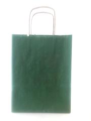 Kağıt Çanta Yeşil Düz Renk 24x18 25 Adet