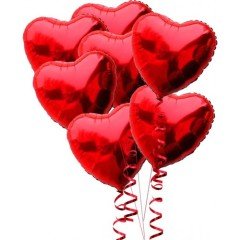 Kalp Şeklinde Folyo Balon 40Cm Kırmızı