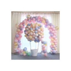 50 Adet Makaron Balon - Karışık Soft Renk Pastel Balon+Balon zinciri 5 mt