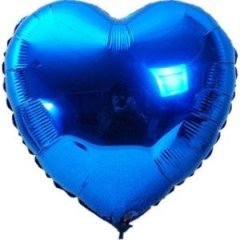 Kalp Balon Folyo Mavi 60 Cm