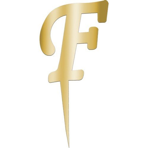 F Harf Aynalı Altın Pleksi 7 cm