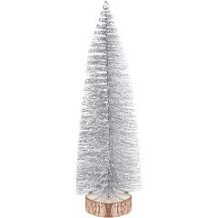 Yılbaşı Dekoratif Gümüş Masa Çam Ağacı 8x25 cm